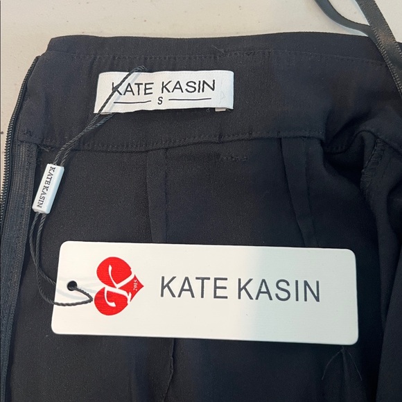 NWT Kate Kasin High-Waisted Stretch Pencil Skirt with Slit Black Size Small - Picture 6 of 8